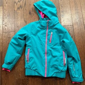 Spyder Ski Jacket Teal and Pink Kids Size 12